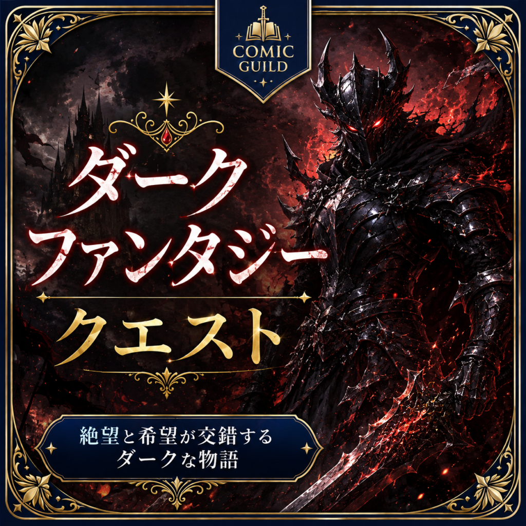黒い鎧の騎士が描かれたダークファンタジー漫画カテゴリーのカード画像