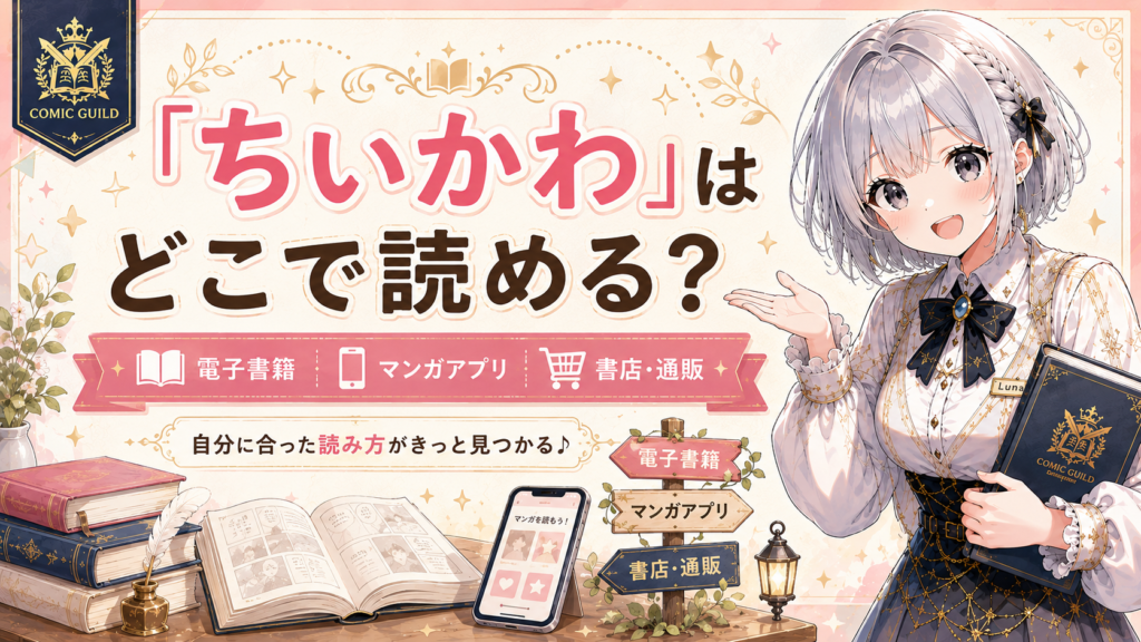 『ちいかわ』はどこで読めるのかを紹介するH2画像。