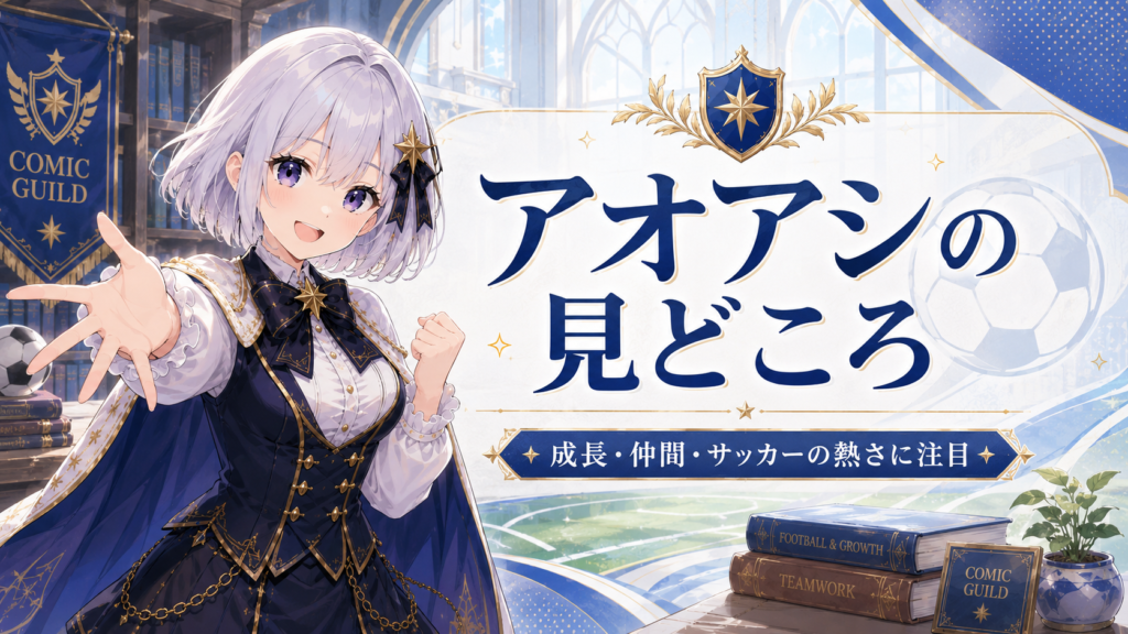 アオアシの見どころやサッカー漫画としての魅力を紹介する受付嬢ルナのH2画像