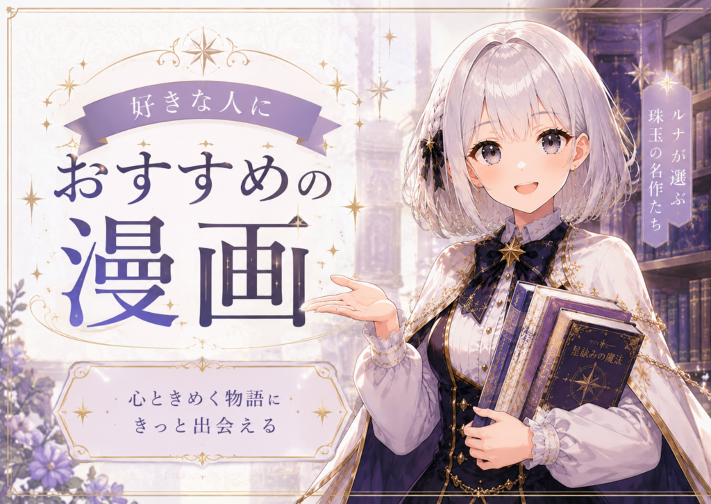 受付嬢ルナが『団長、その色気どうにかしてください！』が好きな人におすすめの漫画を紹介している画像