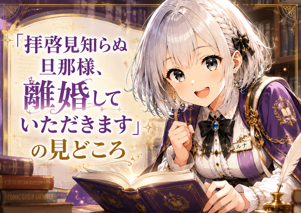 「拝啓見知らぬ旦那様、離婚していただきます」の見どころを紹介するルナのH2画像