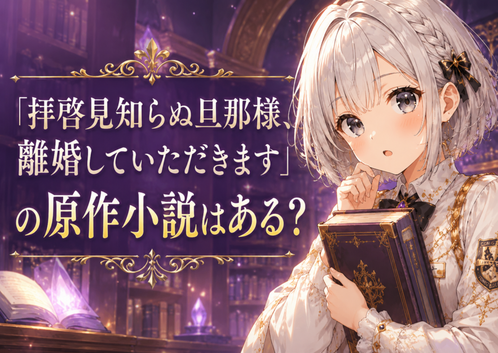 「拝啓見知らぬ旦那様、離婚していただきます」に原作小説があるのかを案内するルナのH2画像