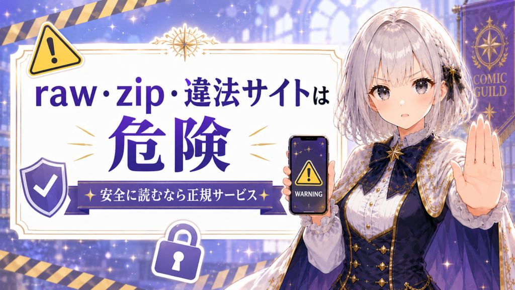呪術廻戦をrawやzipなどの違法サイトで読む危険性を注意喚起するH2画像