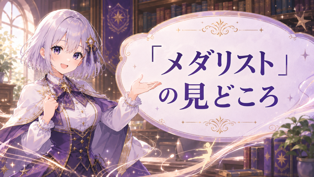 メダリストの見どころやフィギュアスケート漫画としての魅力を紹介する受付嬢ルナのH2画像
