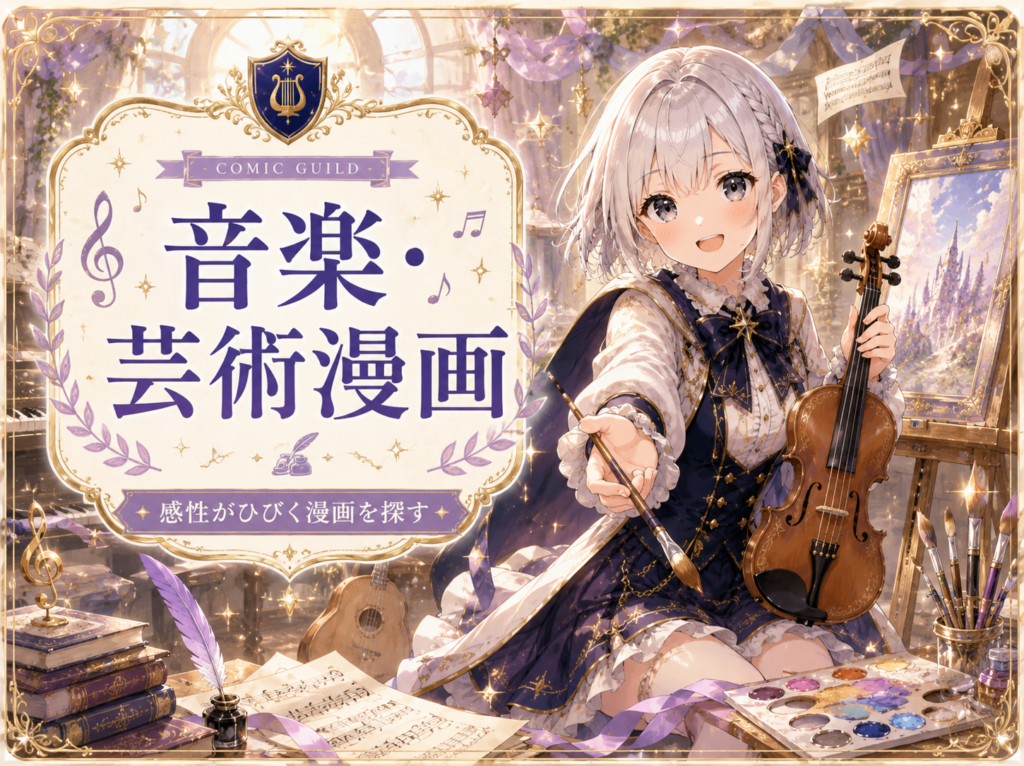 音楽・芸術漫画カテゴリーを案内するカード画像