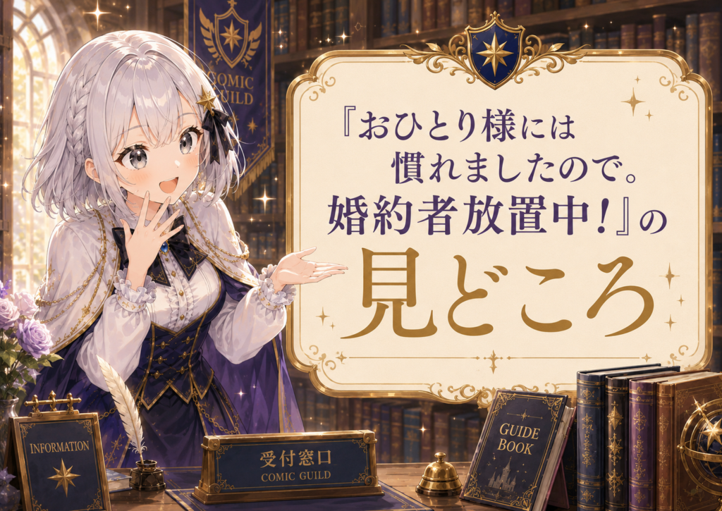 ルナが「おひとり様には慣れましたので。婚約者放置中！」の見どころを明るい表情で紹介している画像