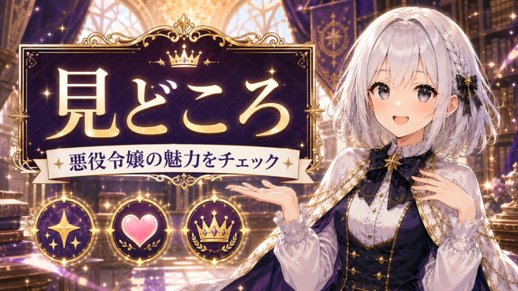 ルナが『歴史に残る悪女になるぞ』の見どころや悪役令嬢の魅力を紹介している画像