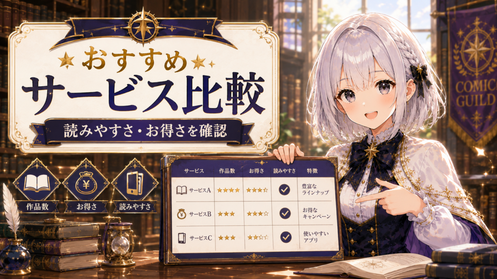 ルナが『歴史に残る悪女になるぞ』を読める電子書籍サービスを比較している画像
