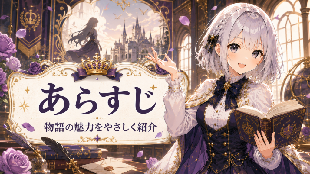 ルナが『歴史に残る悪女になるぞ』のあらすじをやさしく紹介している画像