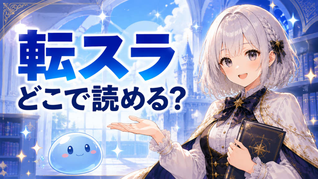 転スラがどこで読めるかを紹介するサムネイル画像