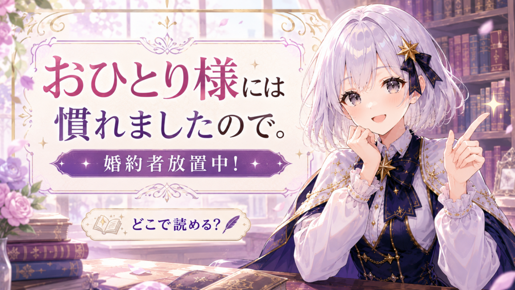 ルナが「おひとり様には慣れましたので。婚約者放置中！」はどこで読めるのかを案内しているサムネイル画像