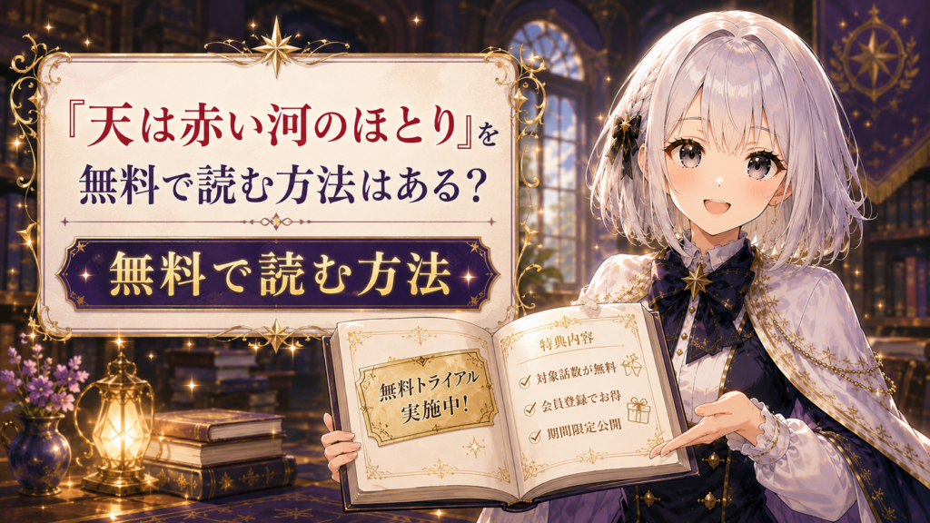 受付嬢ルナが『天は赤い河のほとり』を無料で読む方法や試し読み情報を紹介しているH2画像
