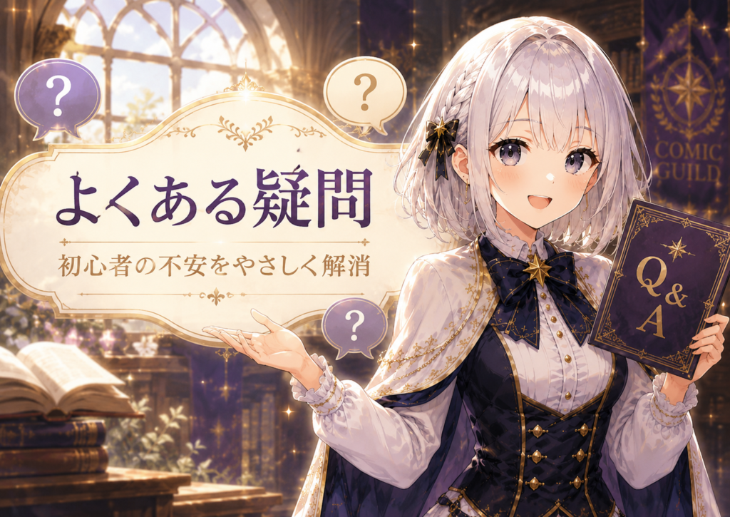 受付嬢ルナがRenta!を初めて使う人のよくある疑問をわかりやすく解説している画像