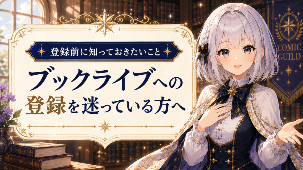 BookLiveへの登録を迷っている読者へ、登録前に知っておきたいことをルナが案内するH2画像